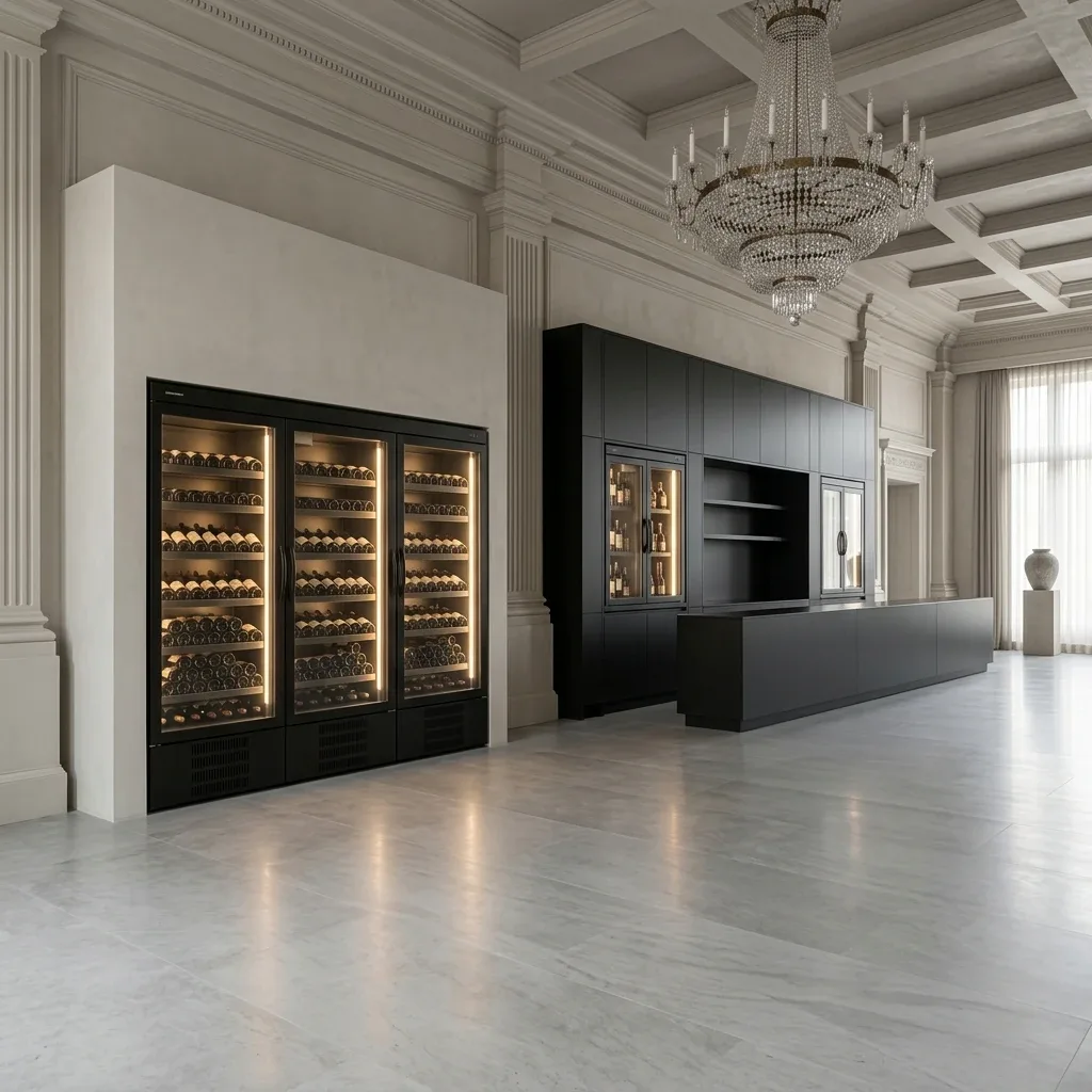 vinotecas profesionales cava vino profesional, armario expositor vino, conservación vino restaurante, refrigeración vino HORECA.