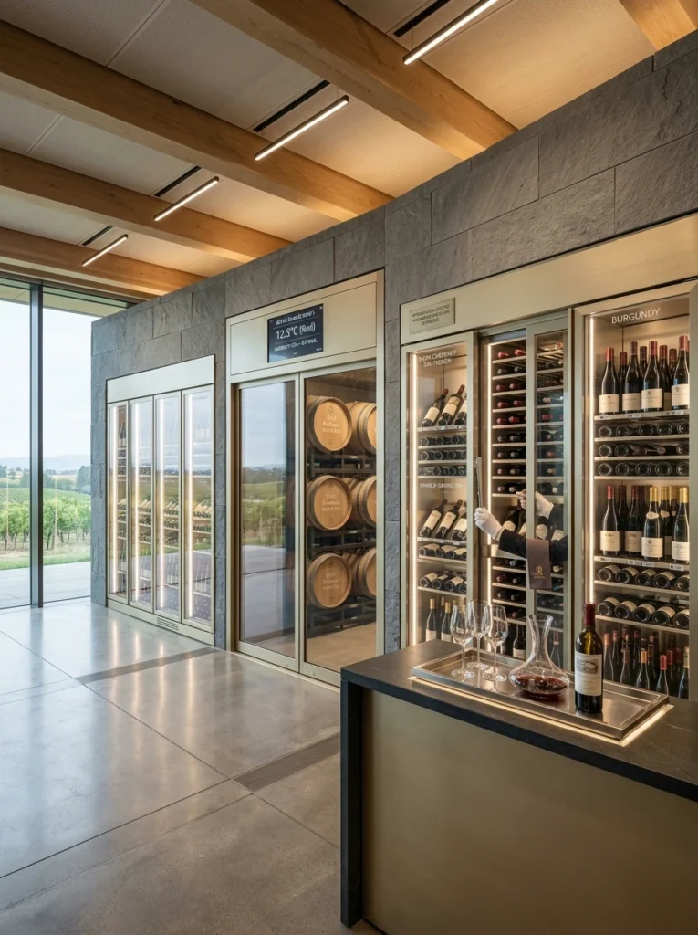 vinotecas profesionales cava vino profesional, armario expositor vino, conservación vino restaurante, refrigeración vino HORECA.