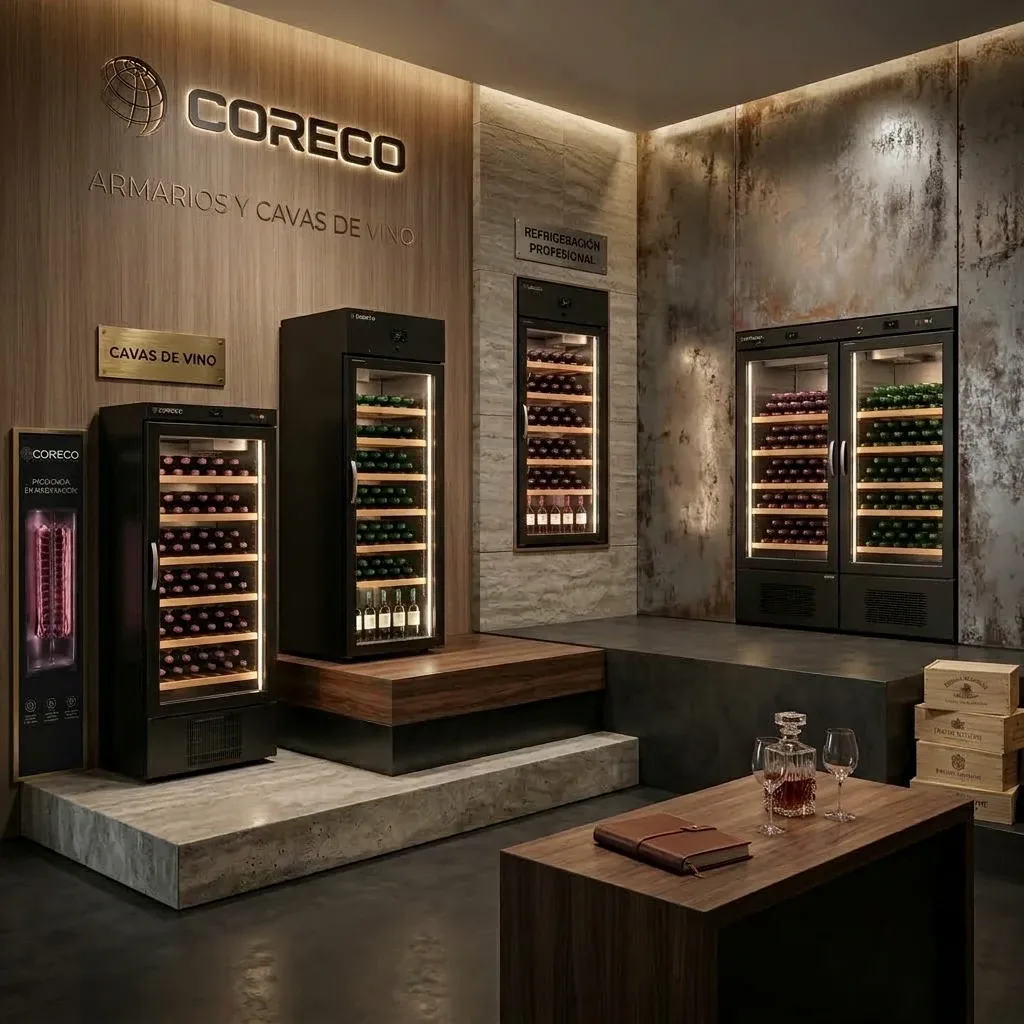 vinotecas profesionales cava vino profesional, armario expositor vino, conservación vino restaurante, refrigeración vino HORECA.